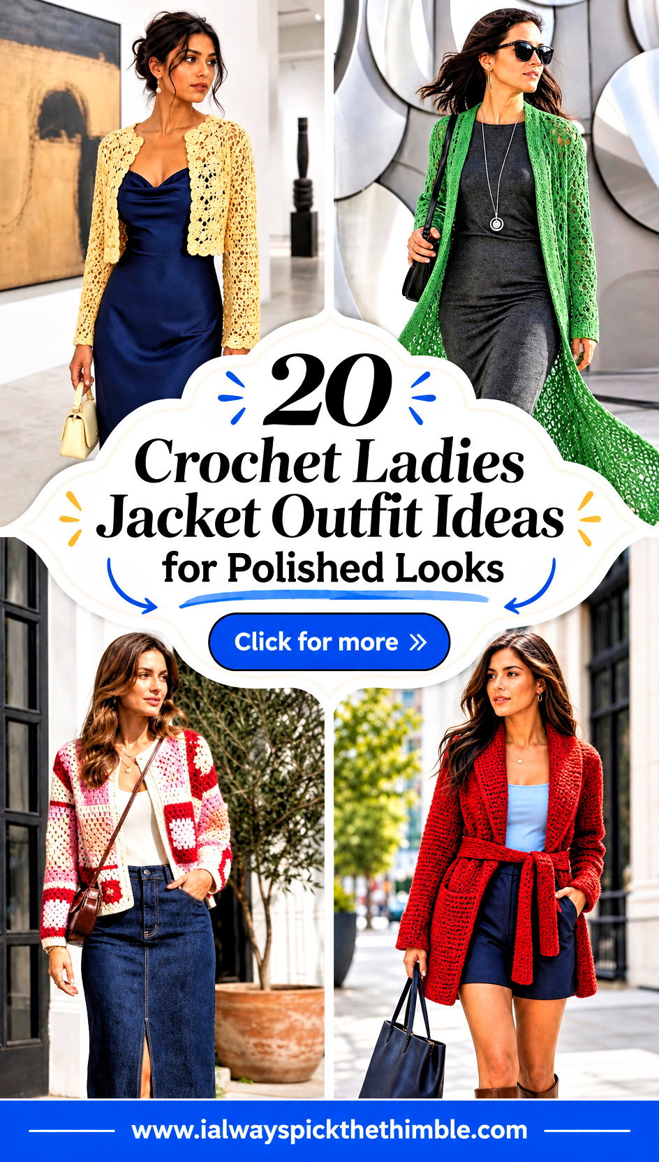 20 Crochet Ladies Jacket Outfit Ideas for Polished Looks - 20 Crochet Ladies Jacket Outfit Ideas for Polished Looks