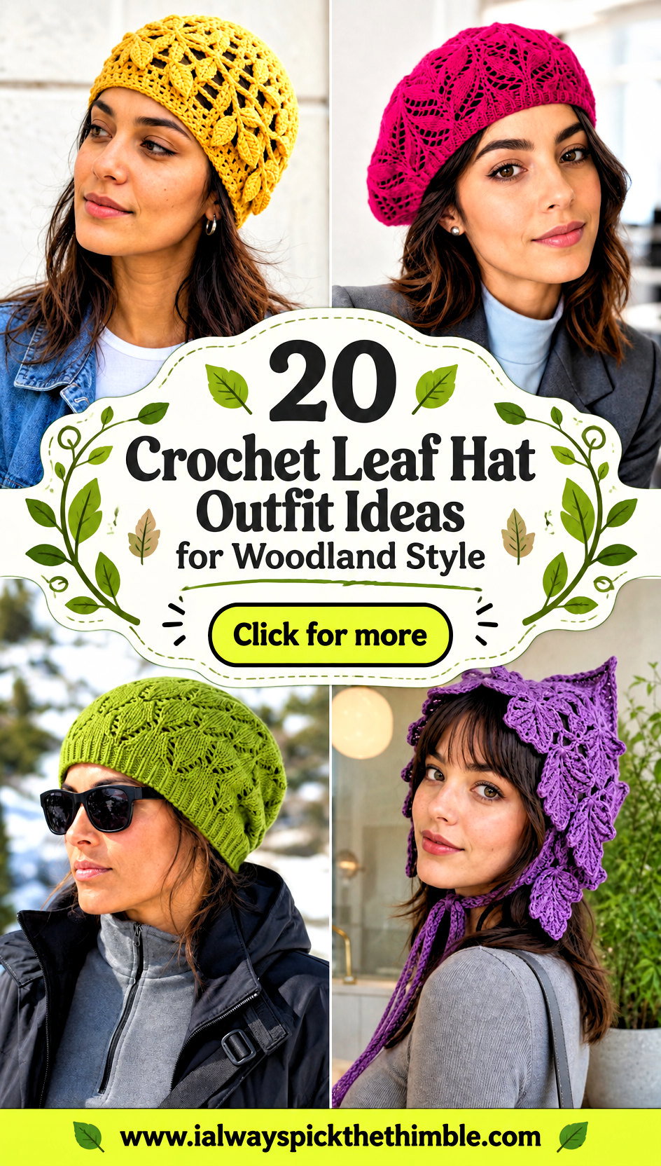 20 Crochet Leaf Hat Outfit Ideas for Woodland Style - 20 Crochet Leaf Hat Outfit Ideas for Woodland Style