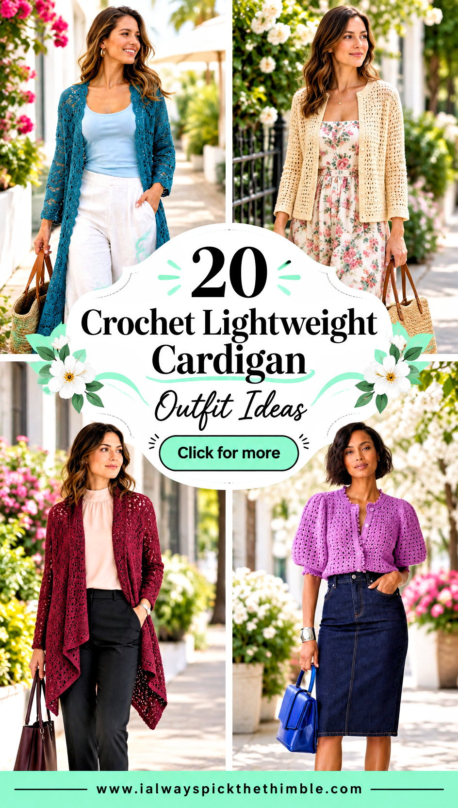20 Crochet Lightweight Cardigan Outfit Ideas for Spring - 20 Crochet Lightweight Cardigan Outfit Ideas for Spring