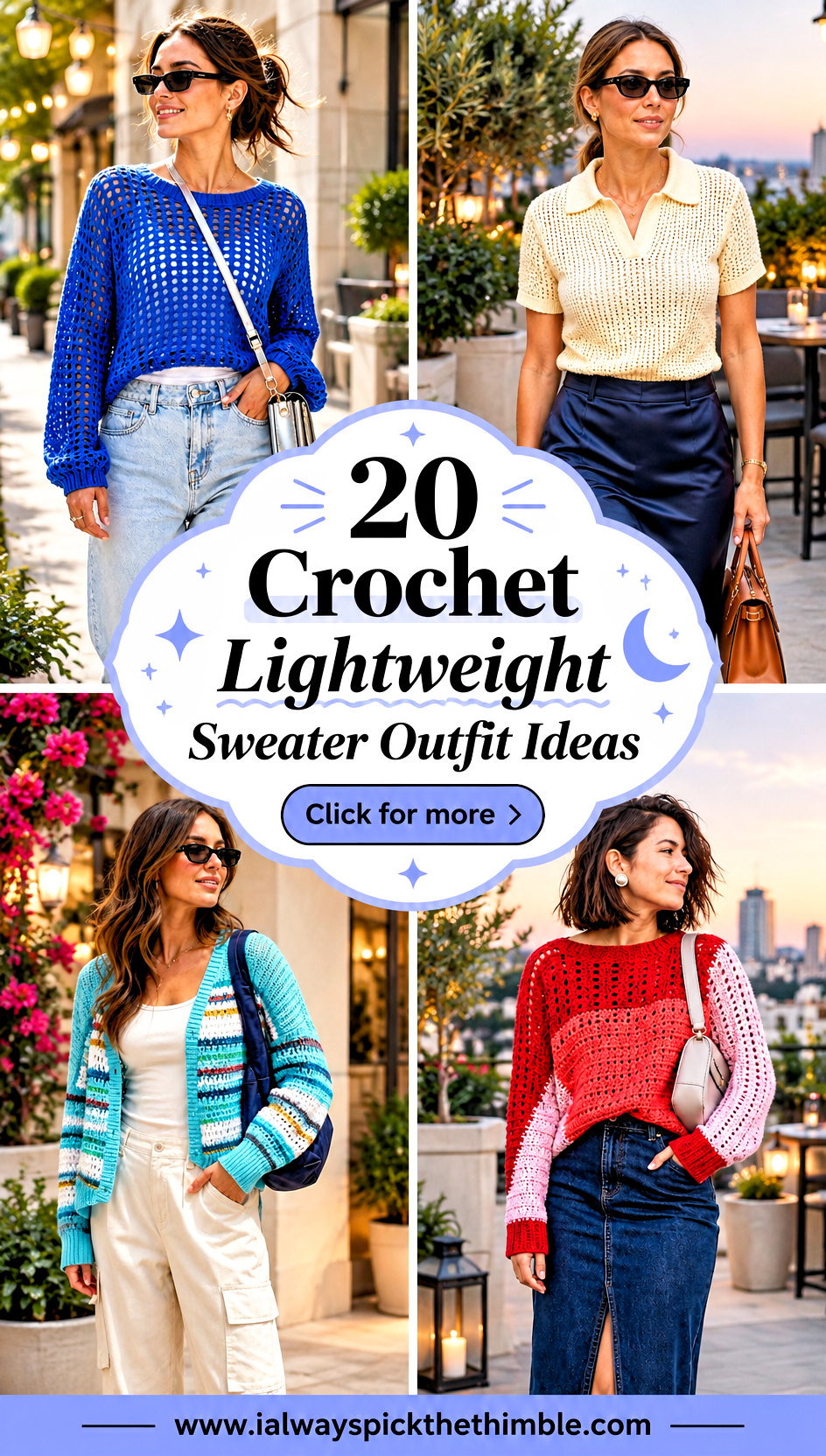 20 Crochet Lightweight Sweater Outfit Ideas for Cool Nights - 20 Crochet Lightweight Sweater Outfit Ideas for Cool Nights