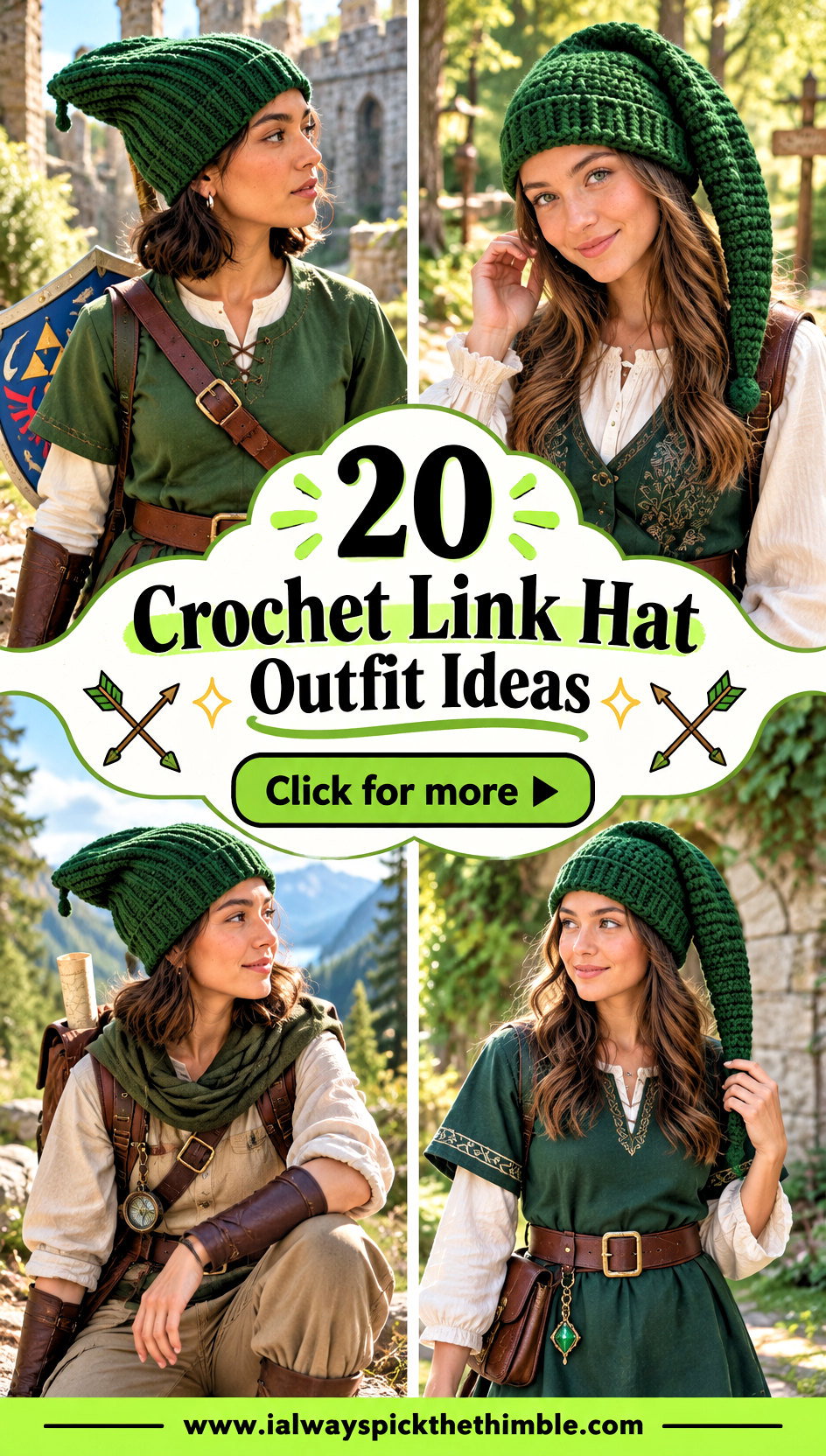 20 Crochet Link Hat Outfit Ideas for a Cosplay Look - 20 Crochet Link Hat Outfit Ideas for a Cosplay Look