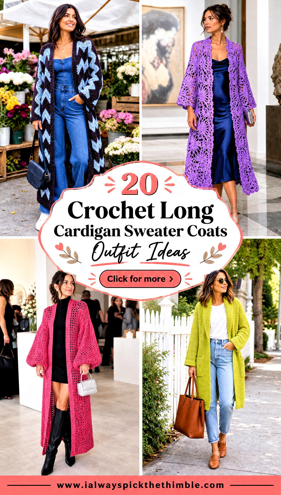 20 Crochet Long Cardigan Sweater Coats Outfit Ideas - 20 Crochet Long Cardigan Sweater Coats Outfit Ideas