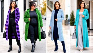 20 Crochet Long Hooded Cardigan Outfit Ideas for Layering