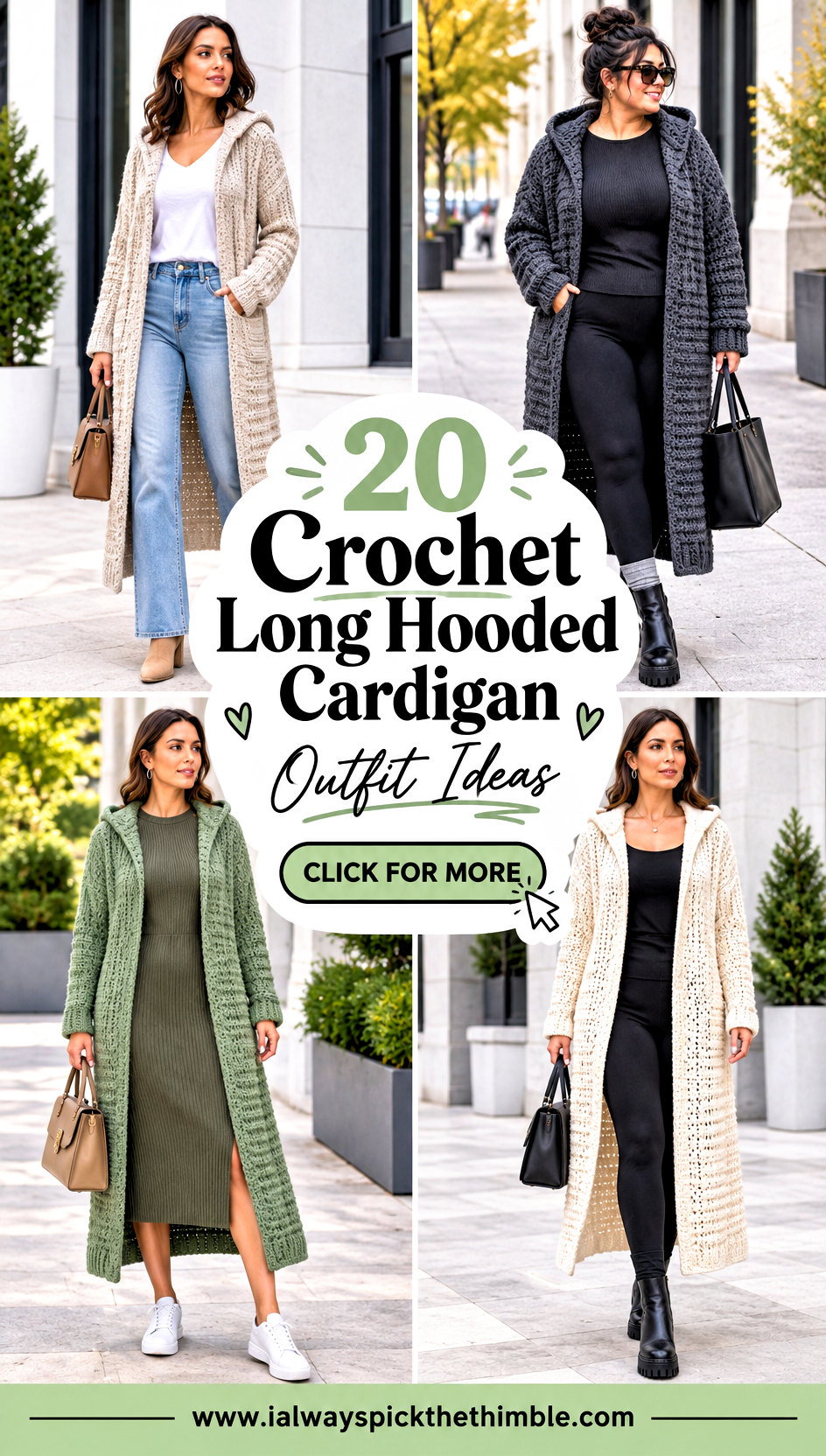 20 Crochet Long Hooded Cardigan Outfit Ideas for Layering - 20 Crochet Long Hooded Cardigan Outfit Ideas for Layering