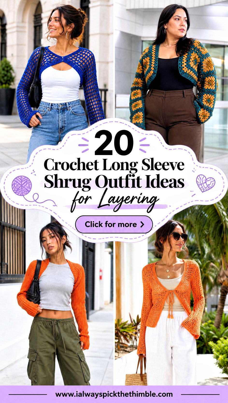20 Crochet Long Sleeve Shrug Outfit Ideas for Layering - 20 Crochet Long Sleeve Shrug Outfit Ideas for Layering