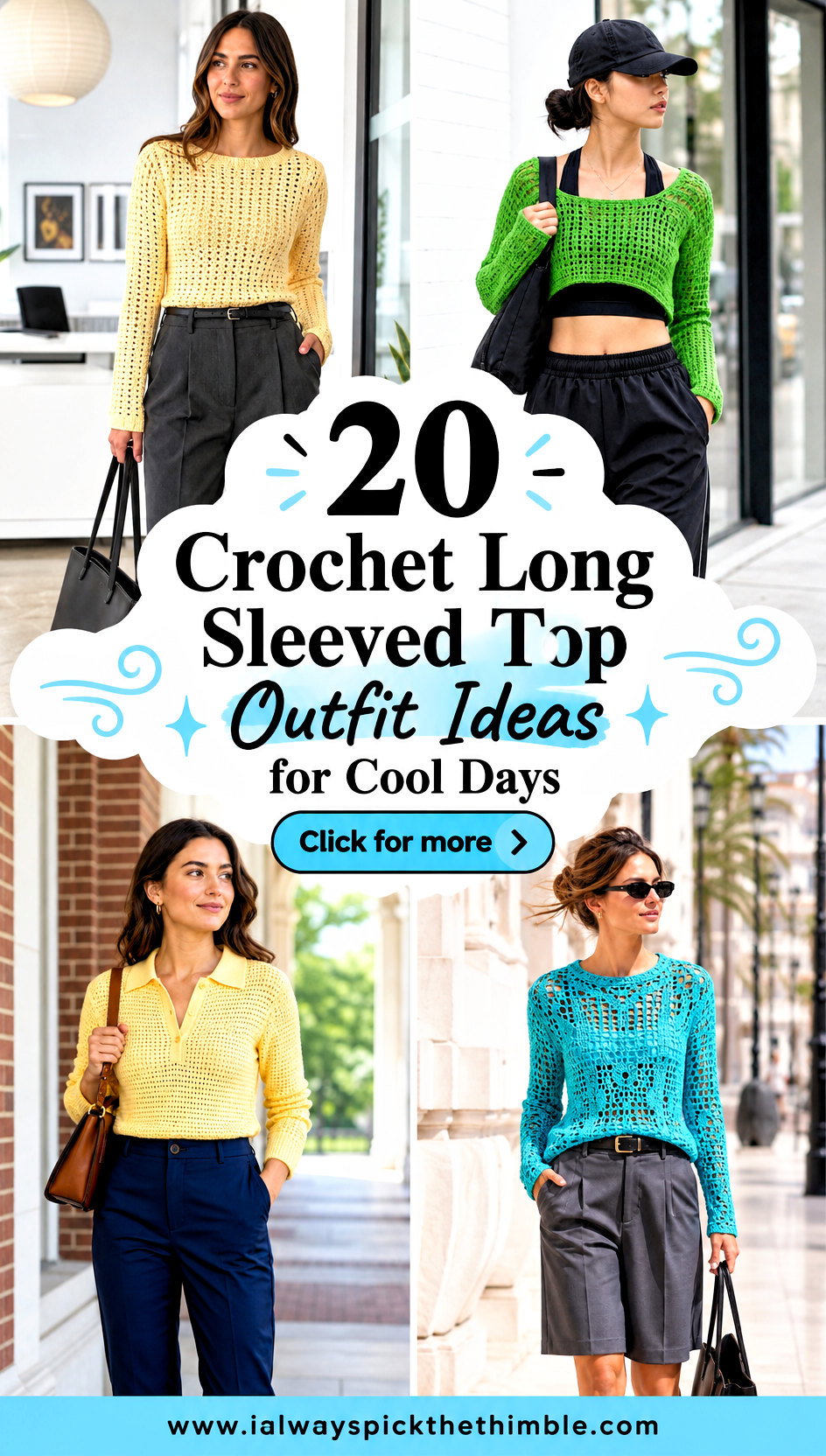 20 Crochet Long Sleeved Top Outfit Ideas for Cool Days - 20 Crochet Long Sleeved Top Outfit Ideas for Cool Days