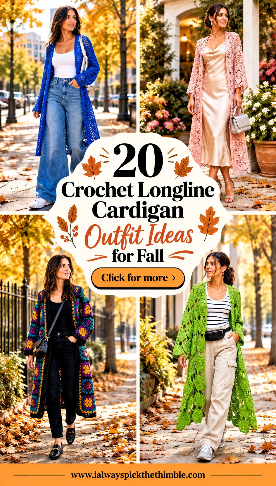20 Crochet Longline Cardigan Outfit Ideas for Fall - 20 Crochet Longline Cardigan Outfit Ideas for Fall