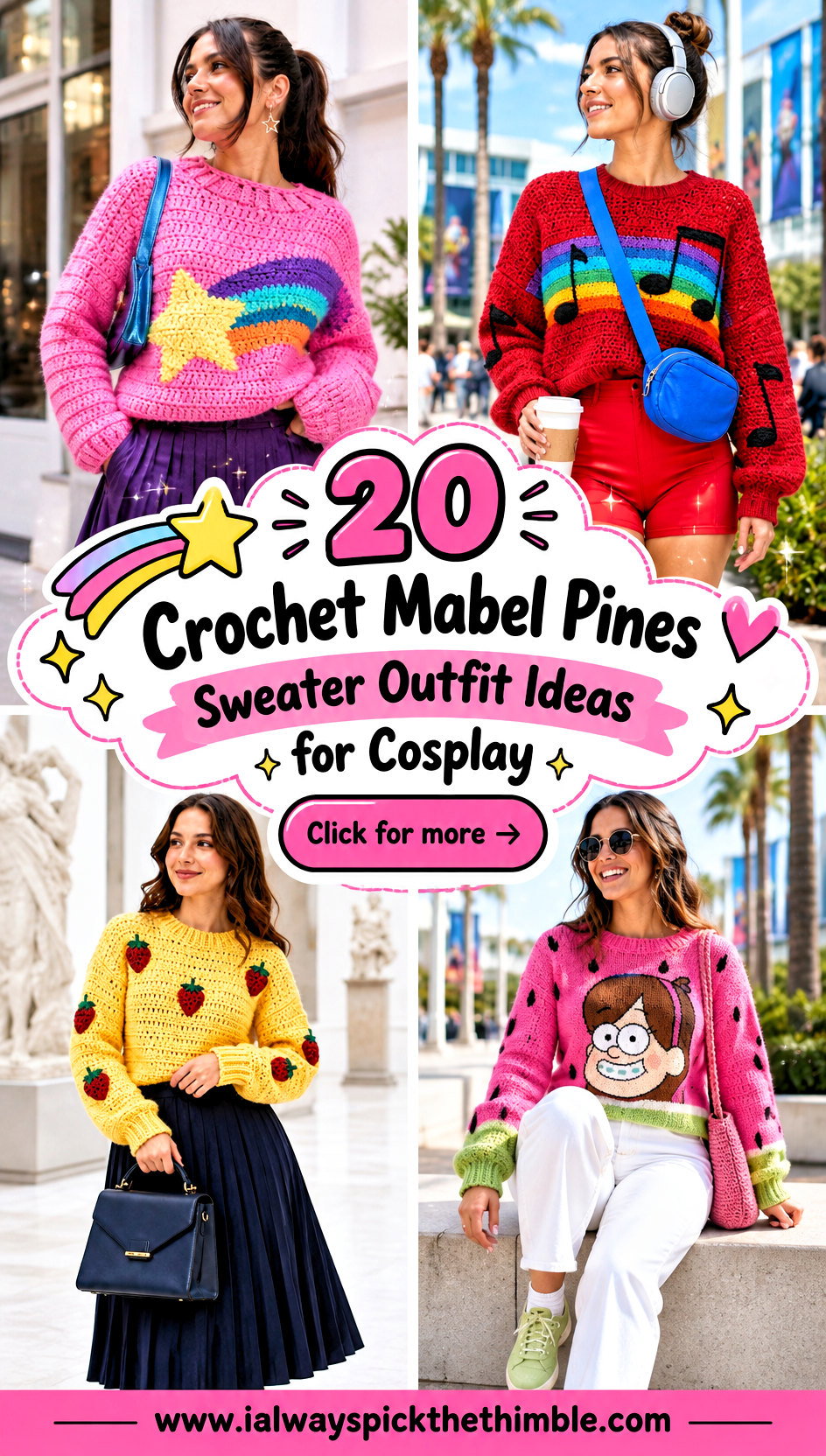 20 Crochet Mabel Pines Sweater Outfit Ideas for Cosplay - 20 Crochet Mabel Pines Sweater Outfit Ideas for Cosplay