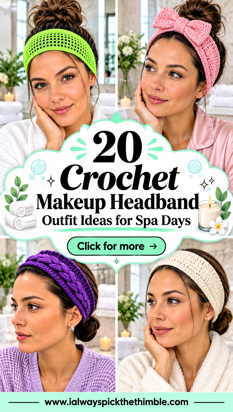 20 Crochet Makeup Headband Outfit Ideas for Spa Days - 20 Crochet Makeup Headband Outfit Ideas for Spa Days