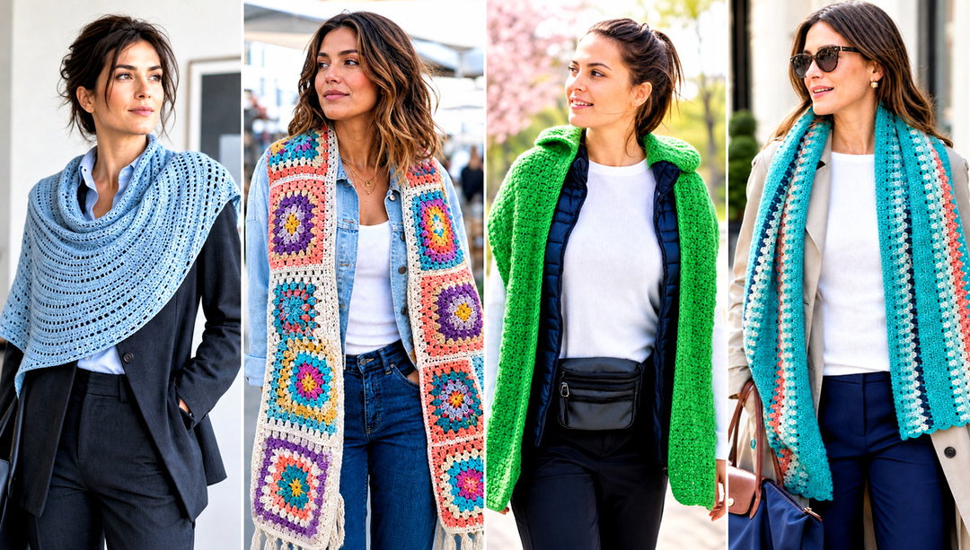 20 Crochet Mantle Scarf Outfit Ideas for Cozy Layers