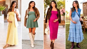 20 Crochet Maternity Dress Outfit Ideas for Baby Showers