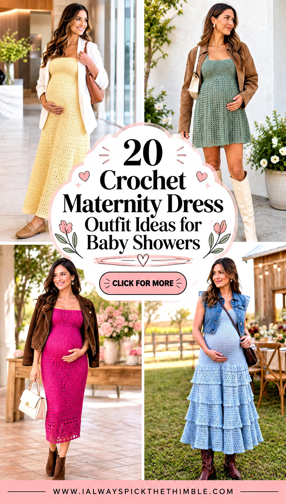 20 Crochet Maternity Dress Outfit Ideas for Baby Showers - 20 Crochet Maternity Dress Outfit Ideas for Baby Showers