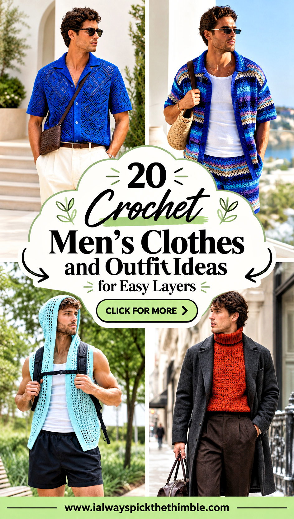 20 Crochet Mens Clothes and Outfit Ideas for Easy Layers - 20 Crochet Men’s Clothes and Outfit Ideas for Easy Layers