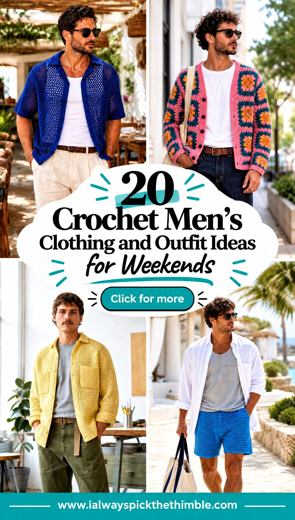 20 Crochet Mens Clothing and Outfit Ideas for Weekends - 20 Crochet Men’s Clothing and Outfit Ideas for Weekends