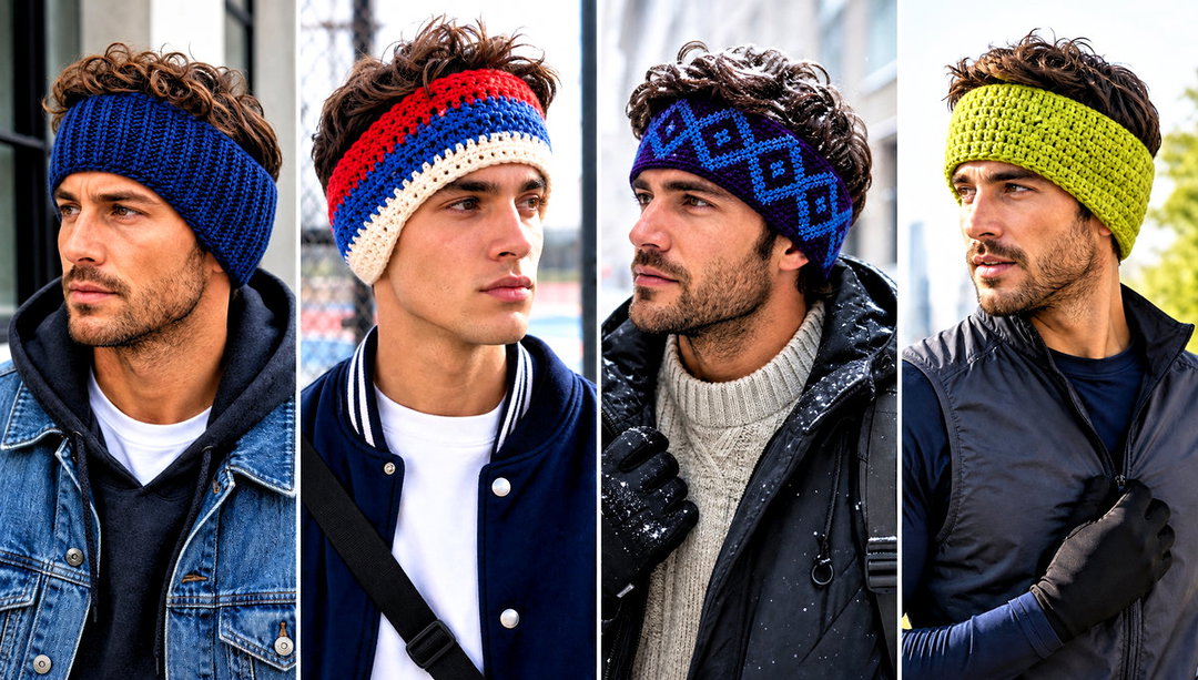 20 Crochet Mens Ear Warmer Outfit Ideas for Cold Walks