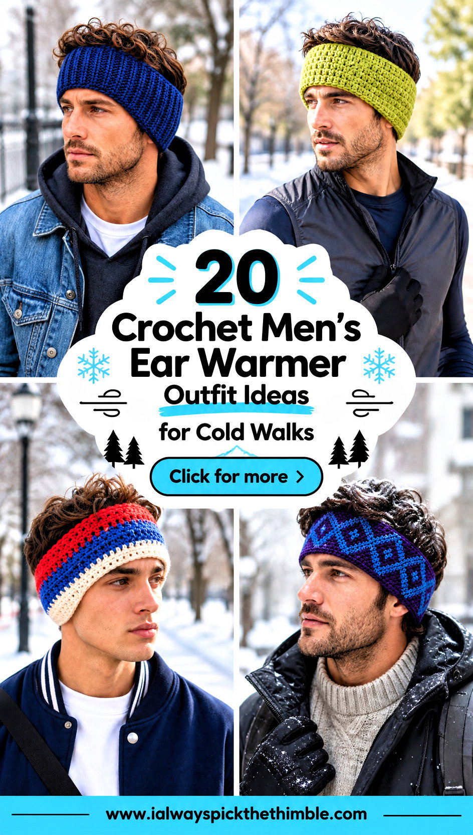 20 Crochet Mens Ear Warmer Outfit Ideas for Cold Walks - 20 Crochet Men’s Ear Warmer Outfit Ideas for Cold Walks