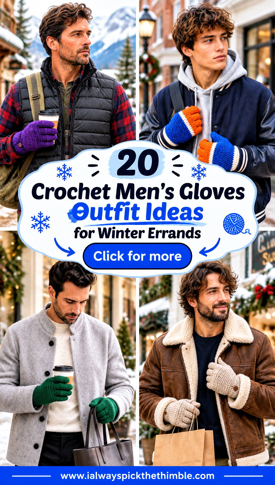 20 Crochet Mens Gloves Outfit Ideas for Winter Errands - 20 Crochet Men’s Gloves Outfit Ideas for Winter Errands