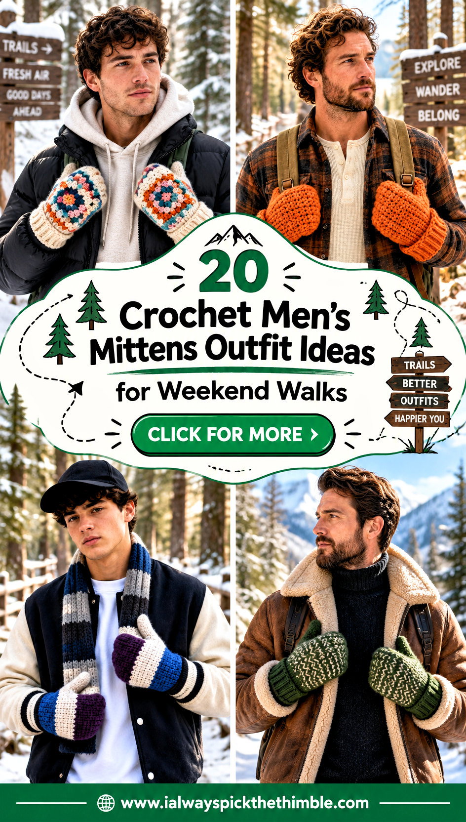20 Crochet Mens Mittens Outfit Ideas for Weekend Walks - 20 Crochet Men’s Mittens Outfit Ideas for Weekend Walks
