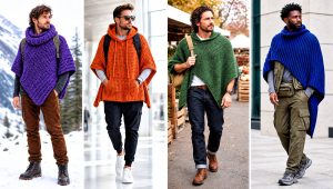 20 Crochet Men’s Poncho Outfit Ideas for Crisp Fall Days