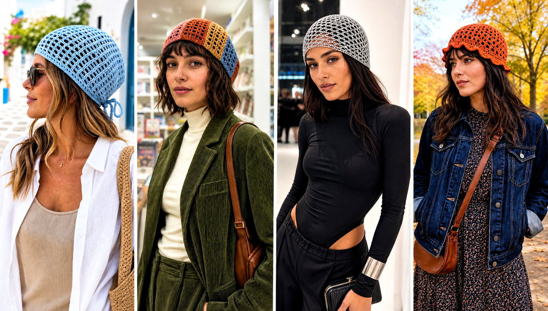 20 Crochet Mesh Beanie Outfit Ideas for Streetwear Looks