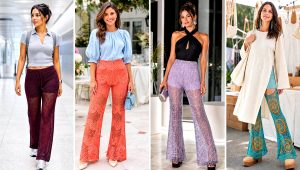 20 Crochet Mesh Flare Pants Outfit Ideas for Festival Days