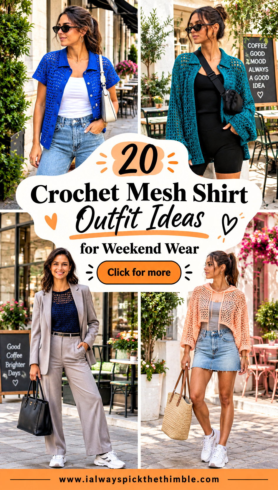 20 Crochet Mesh Shirt Outfit Ideas for Weekend Wear - 20 Crochet Mesh Shirt Outfit Ideas for Weekend Wear
