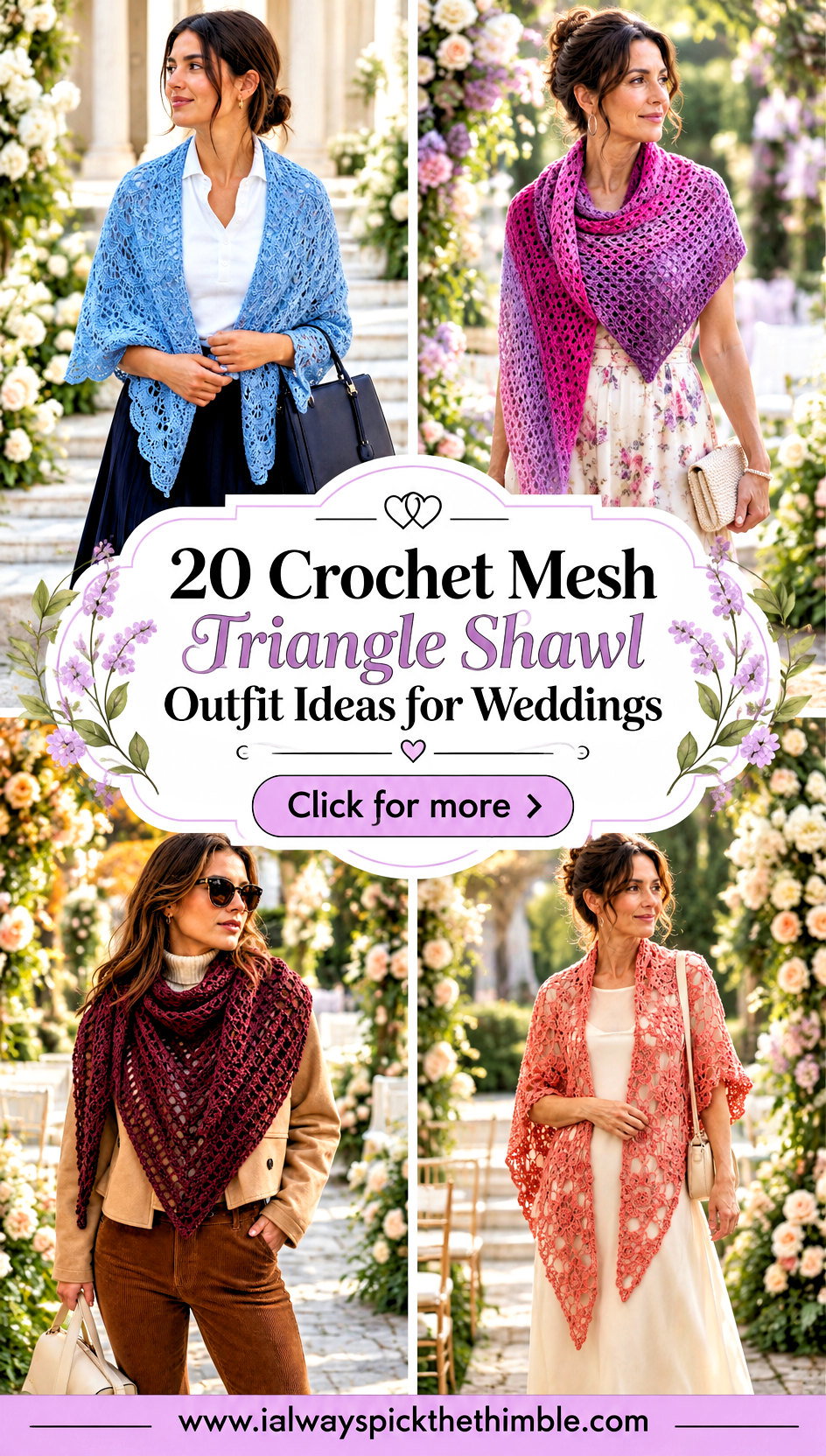20 Crochet Mesh Triangle Shawl Outfit Ideas for Weddings - 20 Crochet Mesh Triangle Shawl Outfit Ideas for Weddings