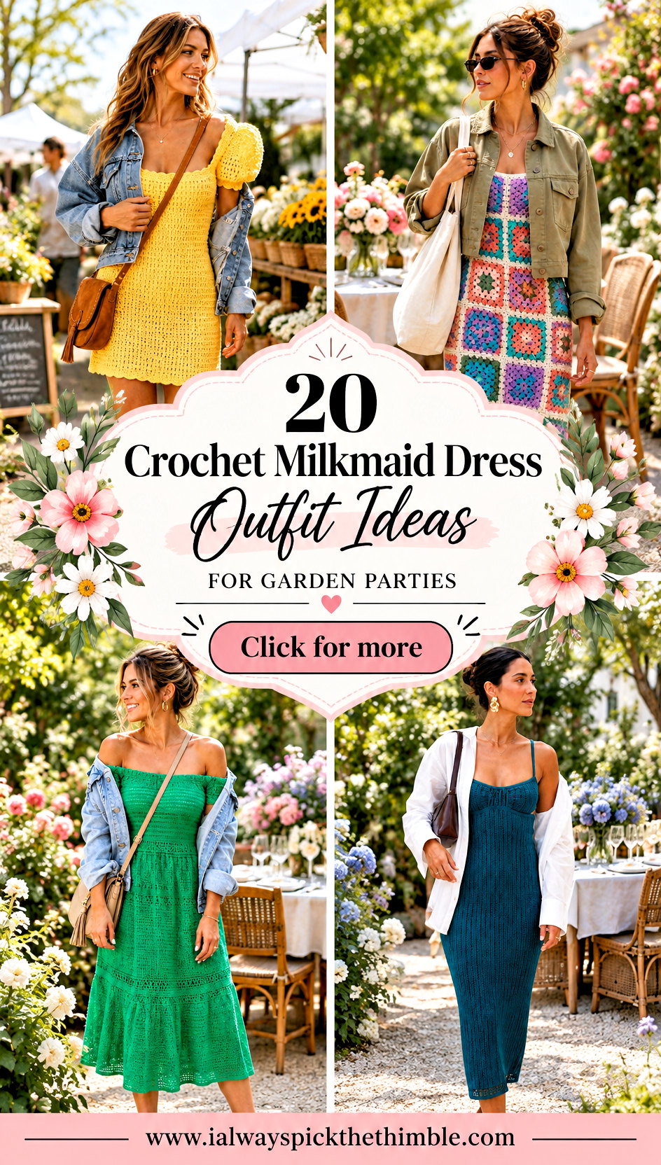20 Crochet Milkmaid Dress Outfit Ideas for Garden Parties - 20 Crochet Milkmaid Dress Outfit Ideas for Garden Parties