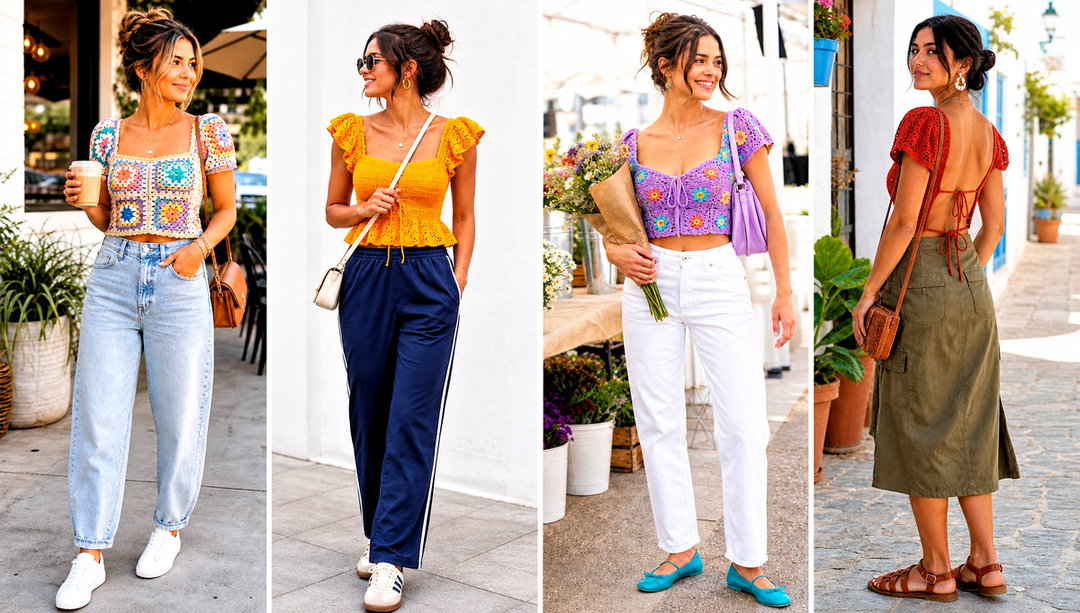 20 Crochet Milkmaid Top Outfit Ideas for Romantic Looks