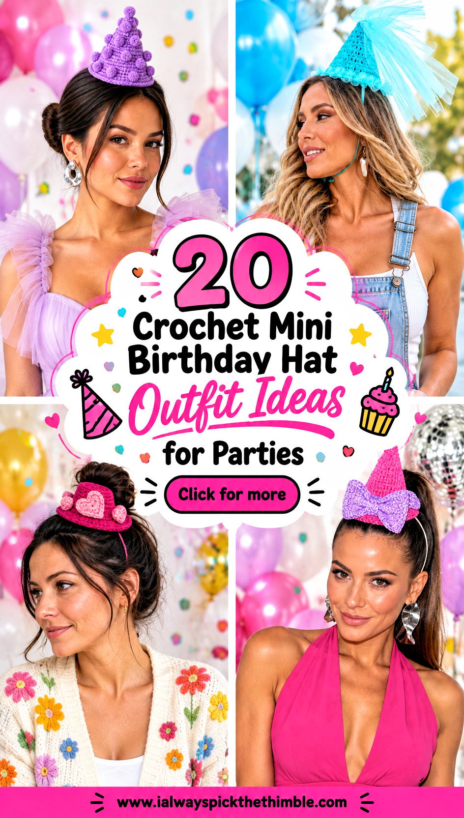 20 Crochet Mini Birthday Hat Outfit Ideas for Parties - 20 Crochet Mini Birthday Hat Outfit Ideas for Parties