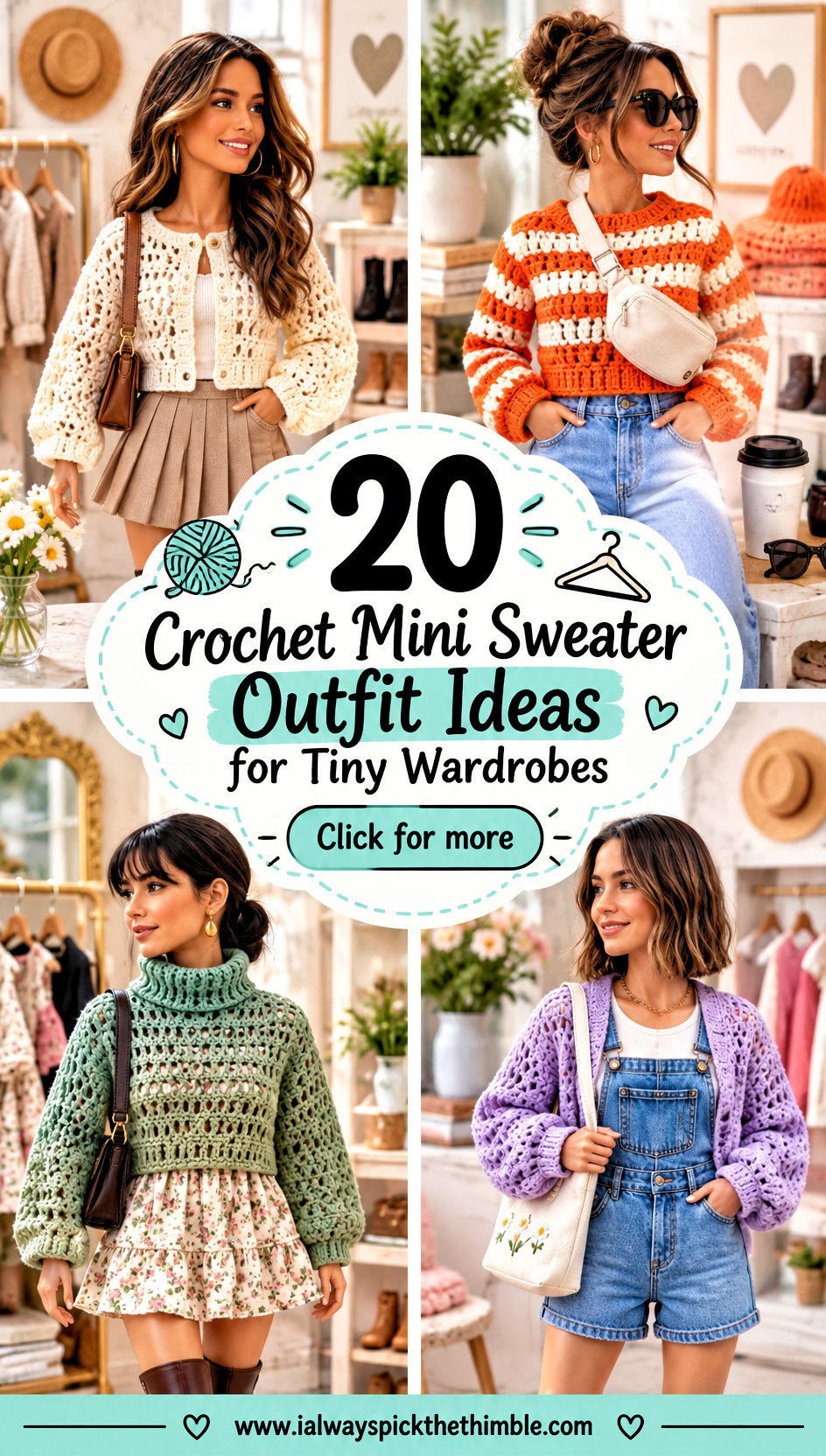 20 Crochet Mini Sweater Outfit Ideas for Tiny Wardrobes - 20 Crochet Mini Sweater Outfit Ideas for Tiny Wardrobes
