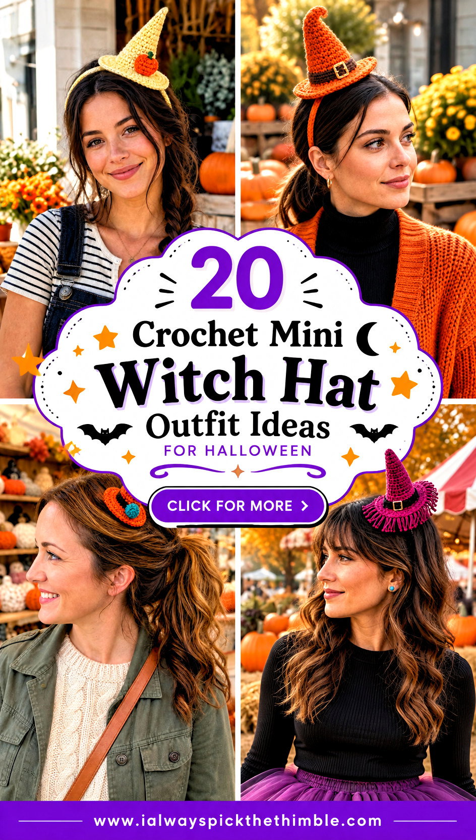 20 Crochet Mini Witch Hat Outfit Ideas for Halloween - 20 Crochet Mini Witch Hat Outfit Ideas for Halloween