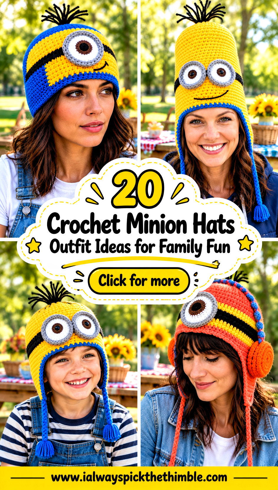 20 Crochet Minion Hats Outfit Ideas for Family Fun - 20 Crochet Minion Hats Outfit Ideas for Family Fun