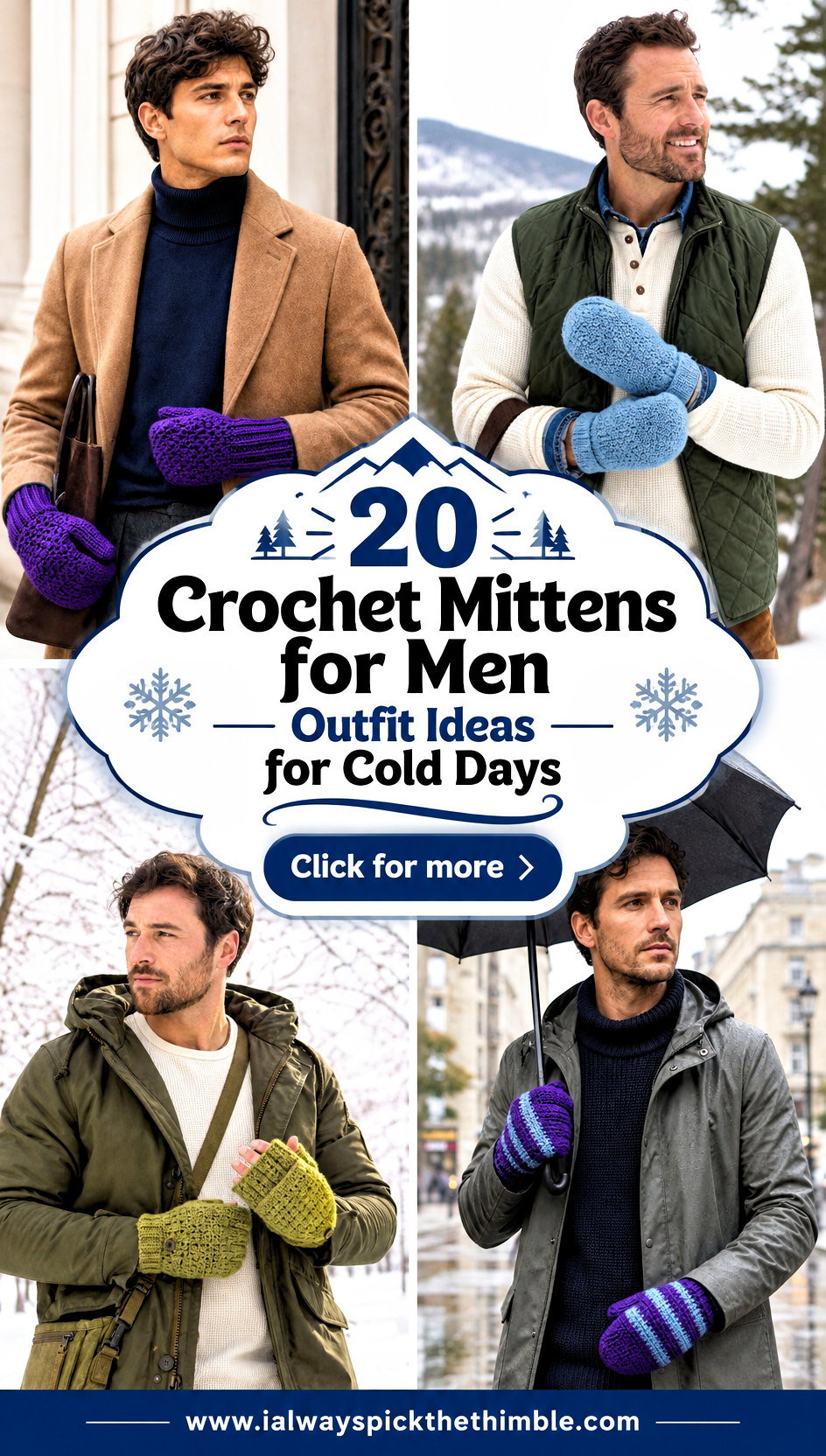 20 Crochet Mittens for Men Outfit Ideas for Cold Days - 20 Crochet Mittens for Men Outfit Ideas for Cold Days
