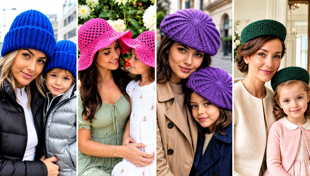 20 Crochet Mommy and Me Hats Outfit Ideas for Family Photos