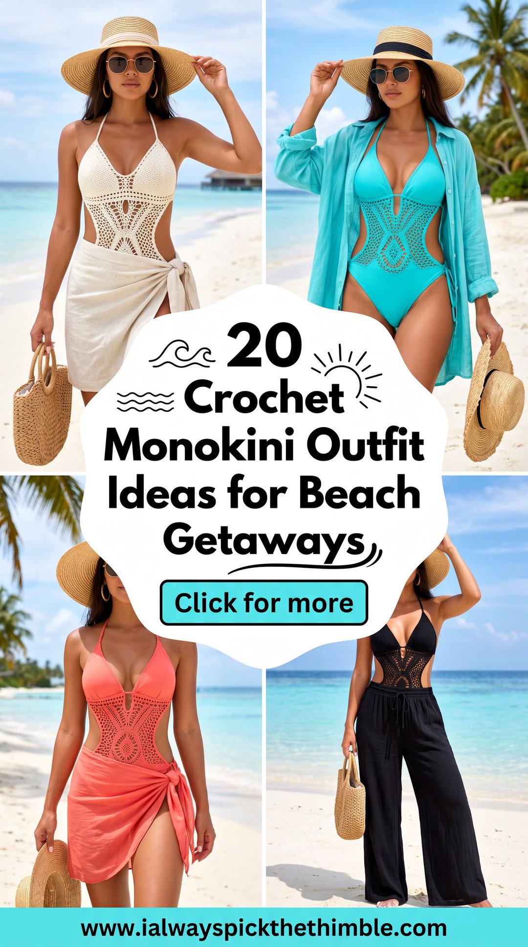 20 Crochet Monokini Outfit Ideas for Beach Getaways - 20 Crochet Monokini Outfit Ideas for Beach Getaways