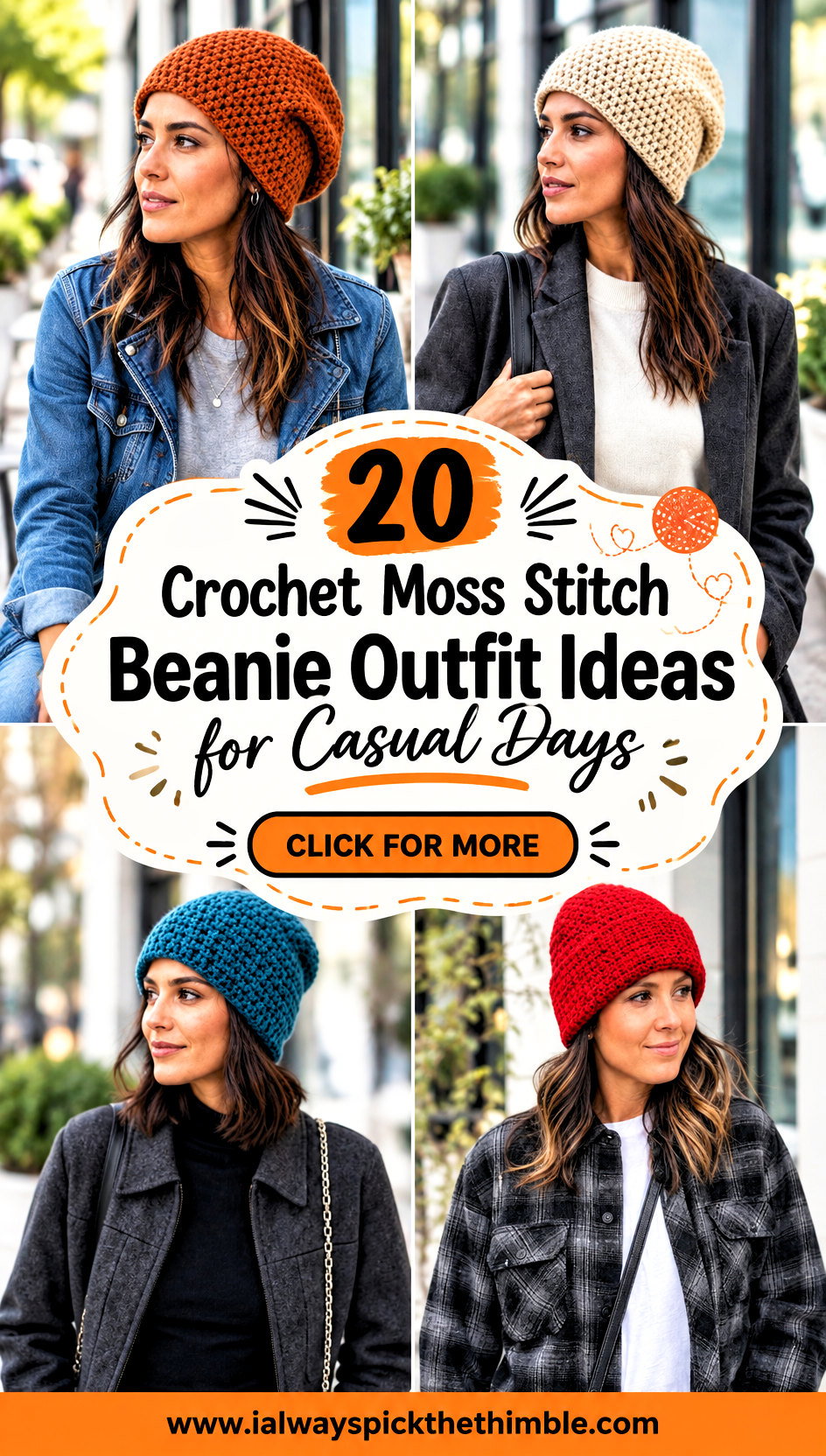 20 Crochet Moss Stitch Beanie Outfit Ideas for Casual Days - 20 Crochet Moss Stitch Beanie Outfit Ideas for Casual Days