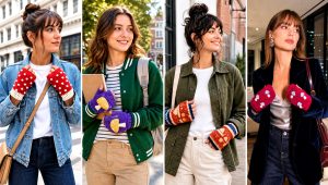20 Crochet Mushroom Gloves Outfit Ideas for Playful Layers