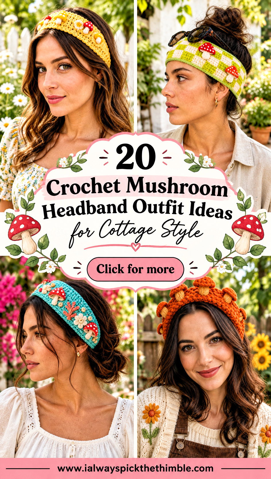 20 Crochet Mushroom Headband Outfit Ideas for Cottage Style - 20 Crochet Mushroom Headband Outfit Ideas for Cottage Style