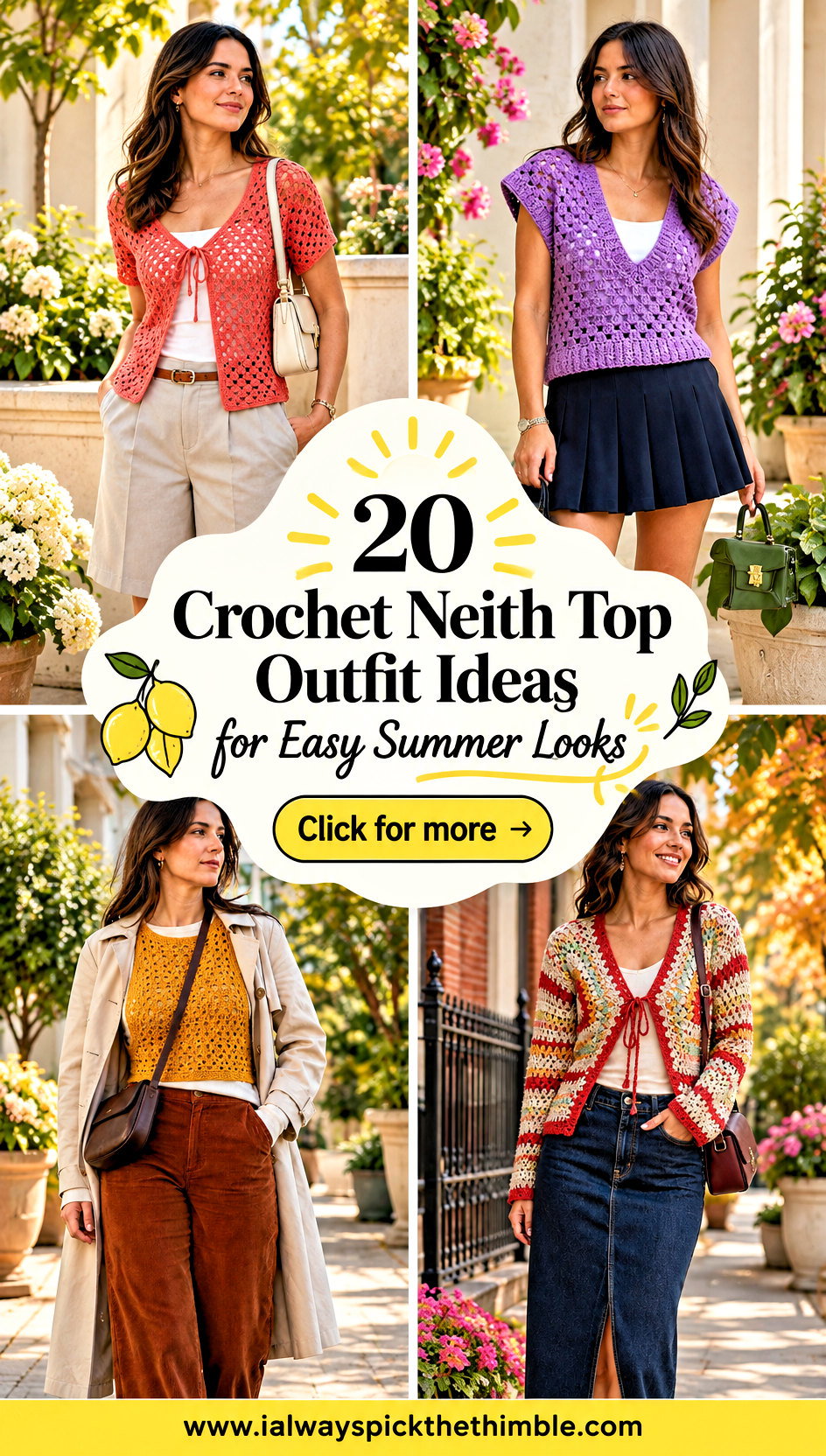 20 Crochet Neith Top Outfit Ideas for Easy Summer Looks - 20 Crochet Neith Top Outfit Ideas for Easy Summer Looks