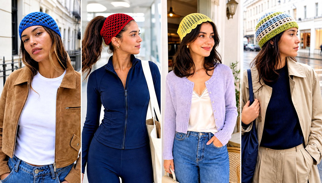 20 Crochet Net Hat Outfit Ideas for Sunny-Day Styling