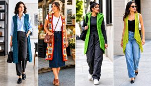 20 Crochet Open Front Vest Outfit Ideas for Easy Layers