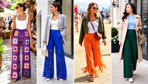 20 Crochet Palazzo Pants Outfit Ideas for Resort Wear