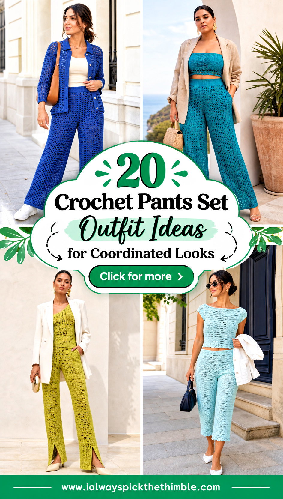 20 Crochet Pants Set Outfit Ideas for Coordinated Looks - 20 Crochet Pants Set Outfit Ideas for Coordinated Looks