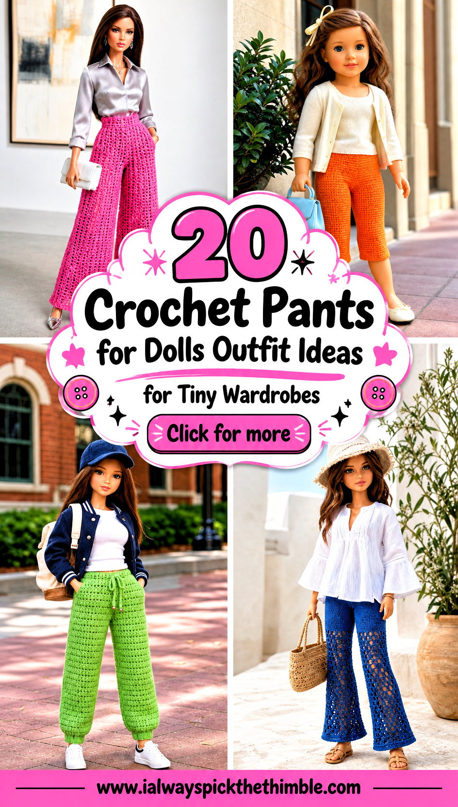 20 Crochet Pants for Dolls Outfit Ideas for Tiny Wardrobes - 20 Crochet Pants for Dolls Outfit Ideas for Tiny Wardrobes