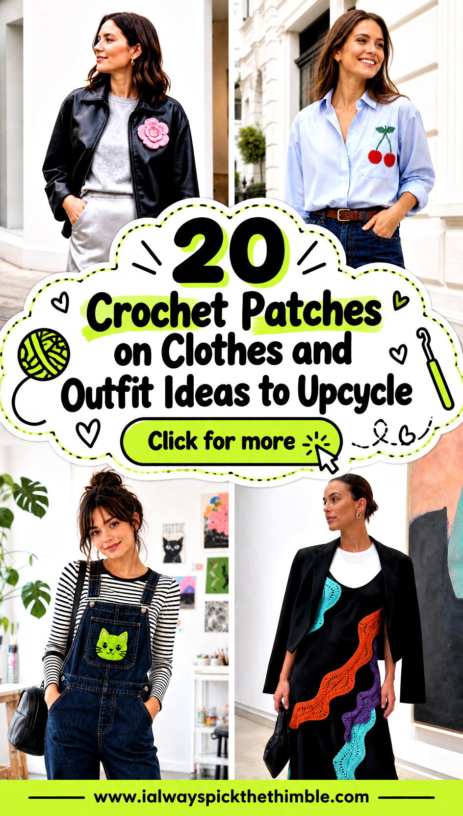 20 Crochet Patches on Clothes and Outfit Ideas to Upcycle - 20 Crochet Patches on Clothes and Outfit Ideas to Upcycle