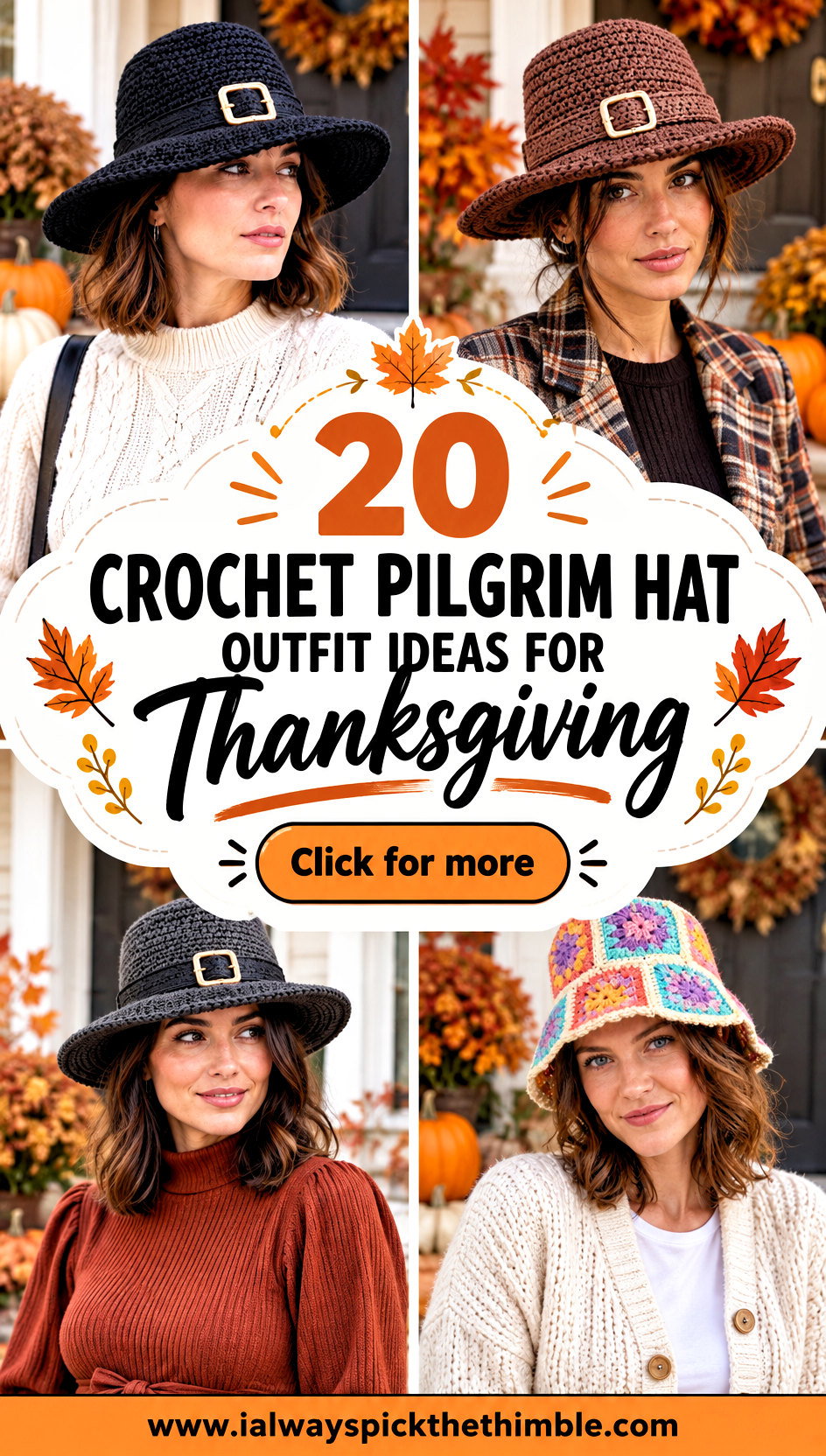 20 Crochet Pilgrim Hat Outfit Ideas for Thanksgiving - 20 Crochet Pilgrim Hat Outfit Ideas for Thanksgiving