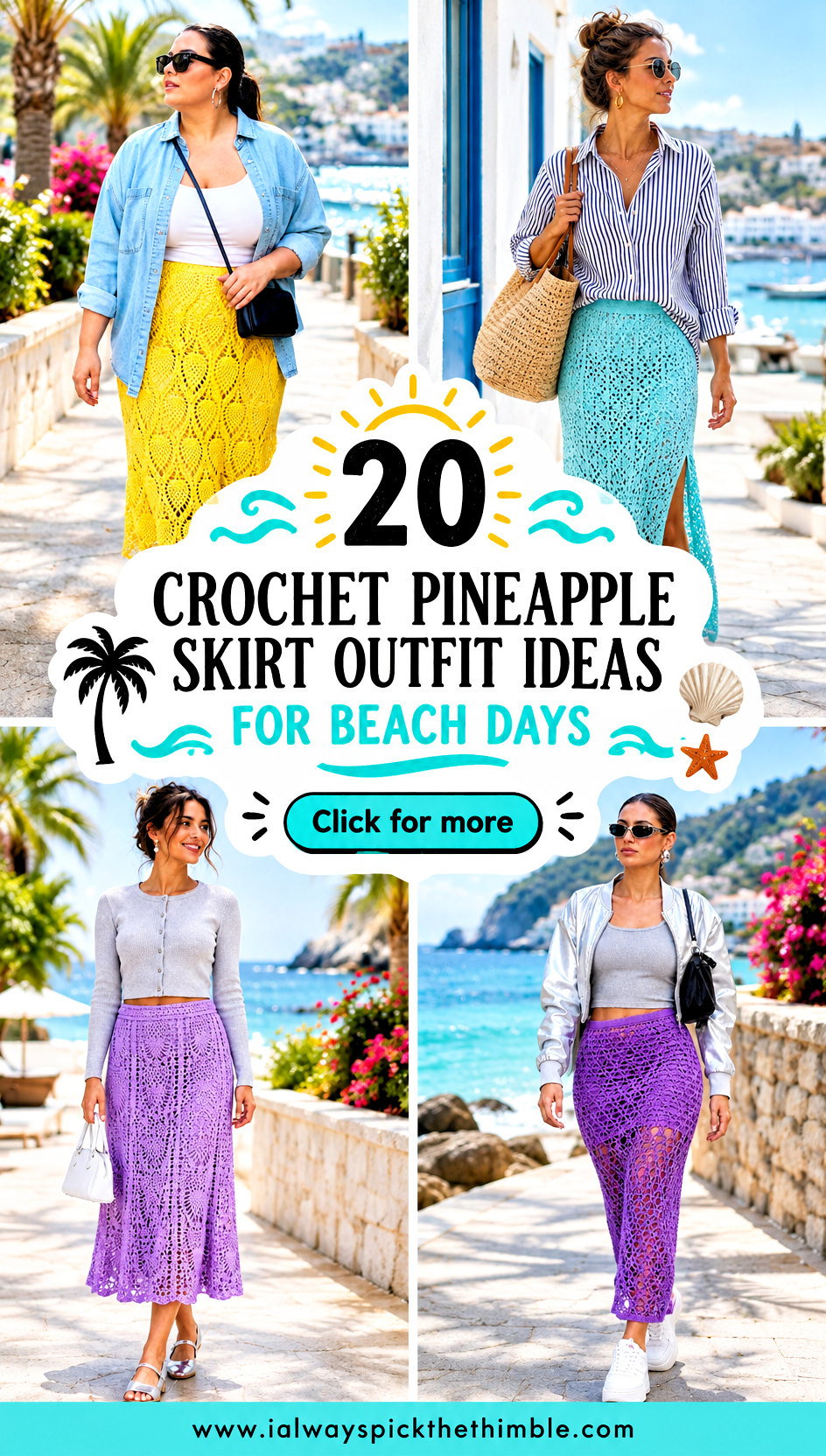 20 Crochet Pineapple Skirt Outfit Ideas for Beach Days - 20 Crochet Pineapple Skirt Outfit Ideas for Beach Days