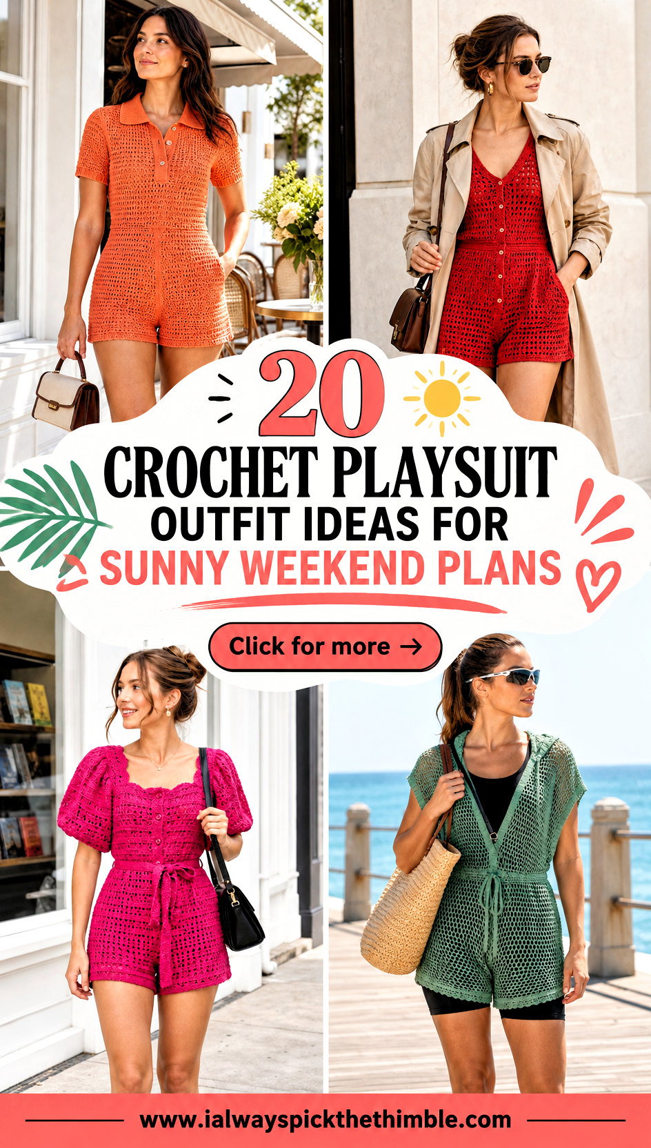 20 Crochet Playsuit Outfit Ideas for Sunny Weekend Plans - 20 Crochet Playsuit Outfit Ideas for Sunny Weekend Plans