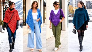 20 Crochet Poncho Shawl Outfit Ideas for Boho-Inspired Looks